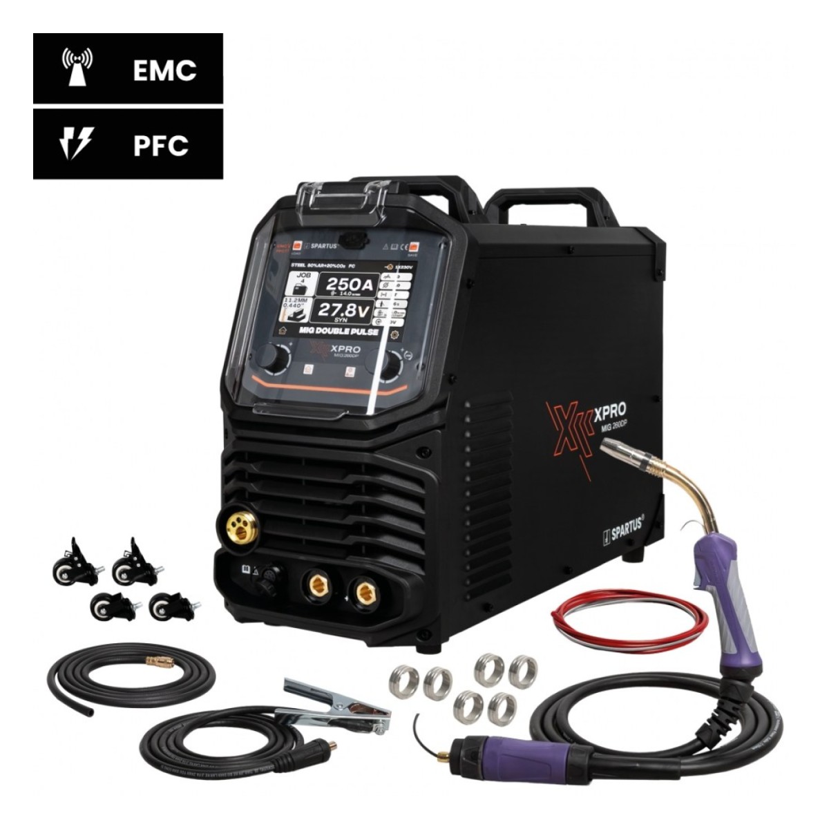 MIG keevitusinverter Spartus XPro MIG260DP dual pulse