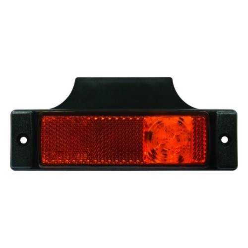 LD128 боковой габаритный фонарь LED жёлтый 12/24V с кронштейном кабель 0.5м (съёмный кронштейн)