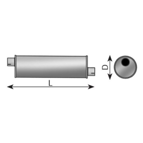 Глушитель универсала 4" 102Mm. 252-1230 200Hv-300