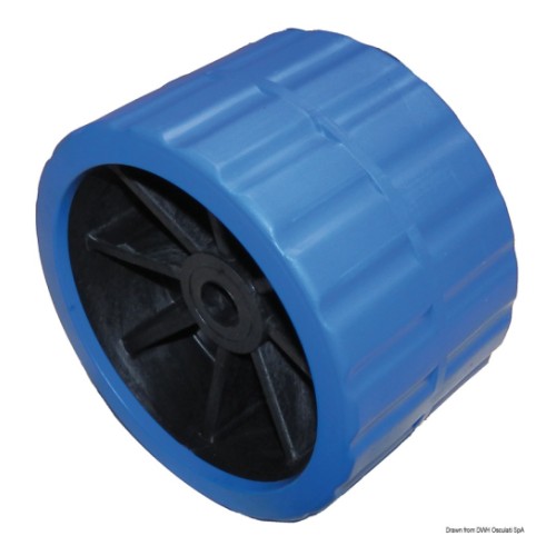Боковой ролик, 120 x 75 x 18,5 mm, PVC, синий