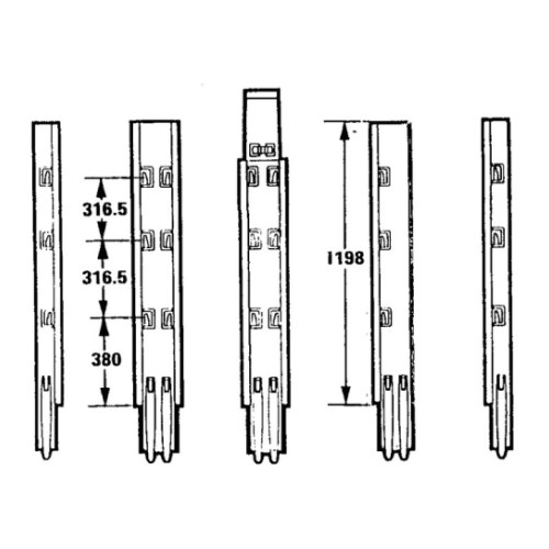 Стойка борта с замком, передняя, Kinnegrip 1200/V лев.
