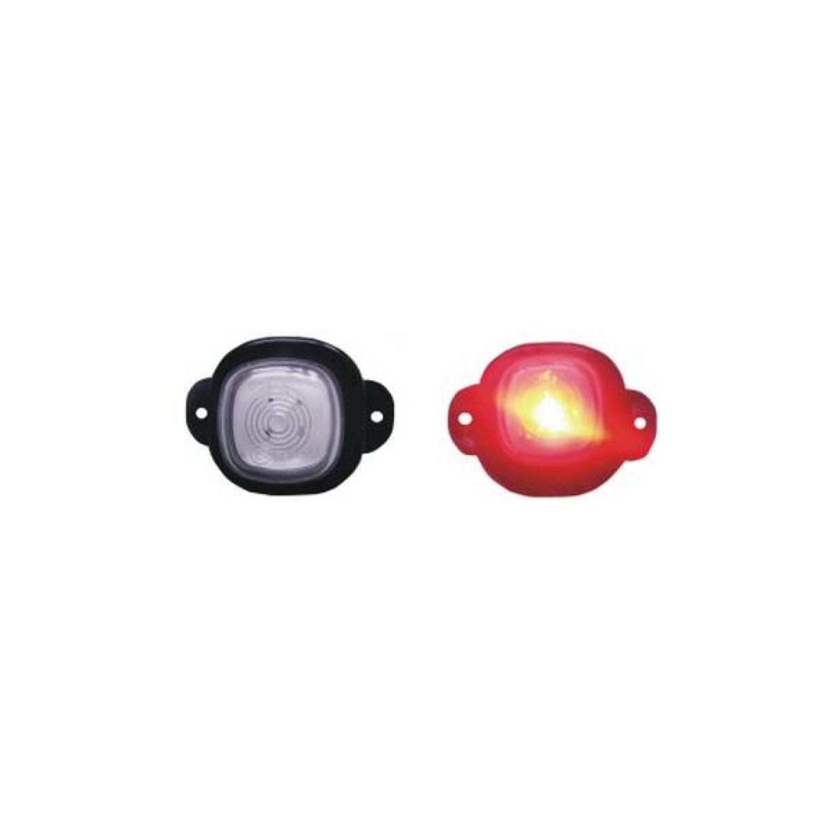 Габаритный фонарь LED красный DOB-60C 52x52 мм
