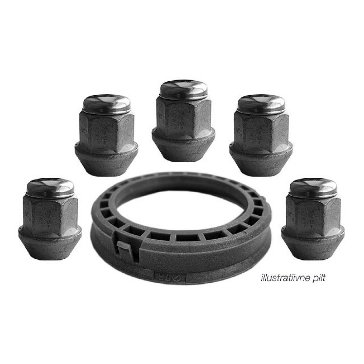 Ronal Kit (Sobitusrõngas 82.0-60.1 1Tk.) + (M12X1.25/30V19. 5Tk.)