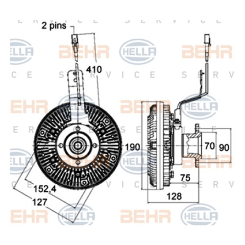 Visco вентилятор MAN TGA 51066300094 Hella-Behr