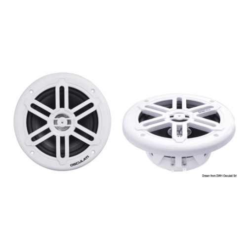 Водонепроницаемые динамики, 2 x 180W, белые, 232 mm