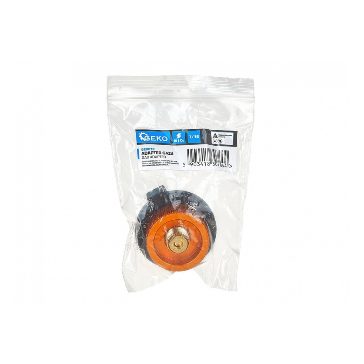Gaasiballooni Adapter Bajonett-7/16" Ühendus Geko