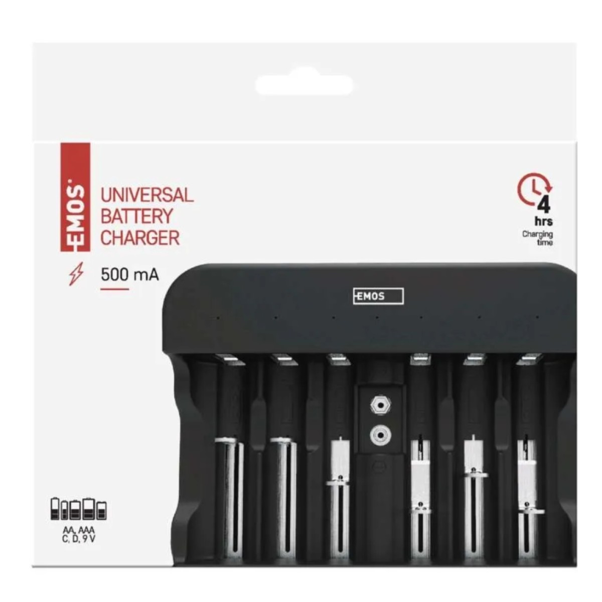 Зарядное устройство EMOS BCN-60U USB-C AA AAA C D 9V