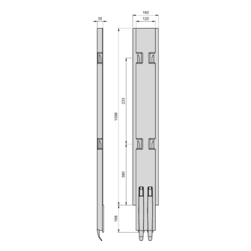 Стойка борта с замком, боковая, Kinnegrip 1100/V