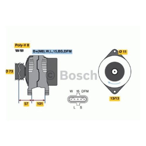 Генератор 24V 110A Volvo/RVI FH13 D13 Bosch