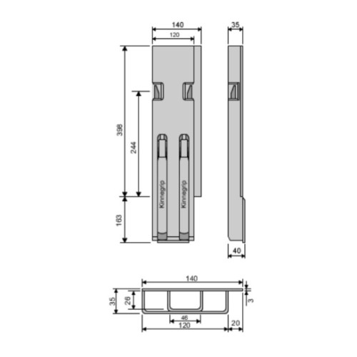 Kinnegrip 400/V/2 задний широкий O