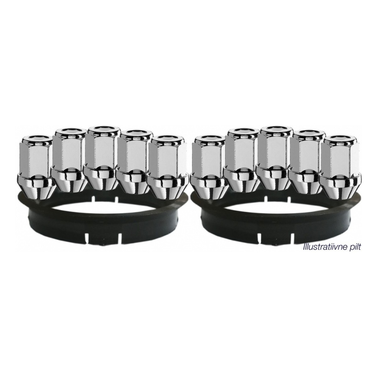 Rattamutrid 1/2" UNF/34/19 (D10) 10tk + sobitusrõngas 76.0-71.6 (Z30) 2tk Alutec nr 097A