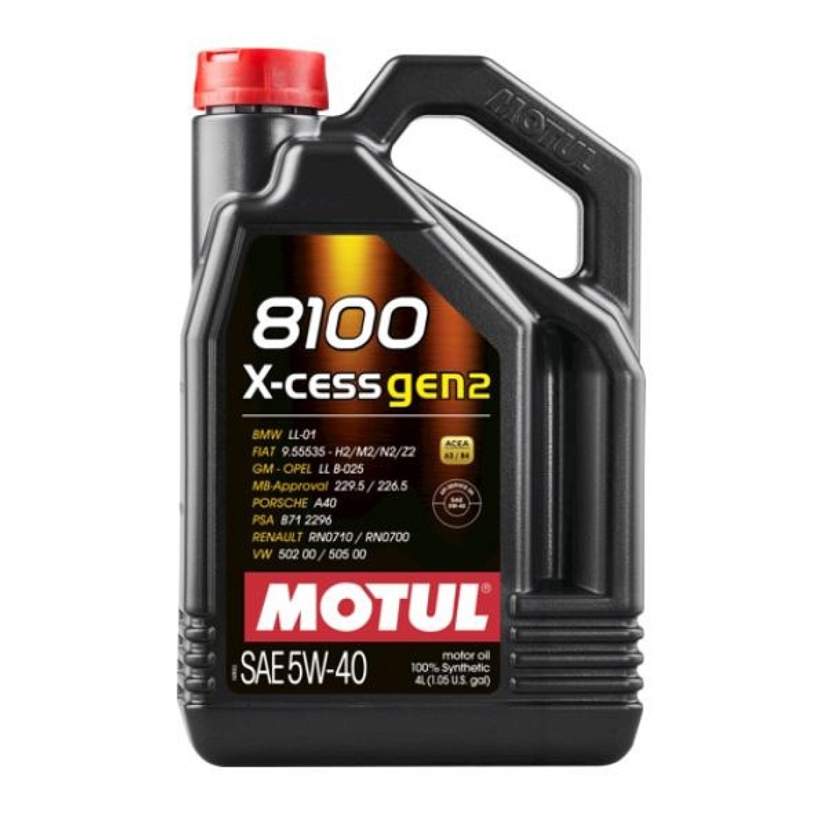 Motul 8100 X-Cess Gen2 5W40 A3/B4 4L