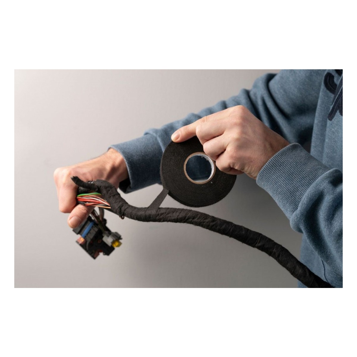 Riidest Kaablite Kaitseteip 19Mm/25M Must. Hpx