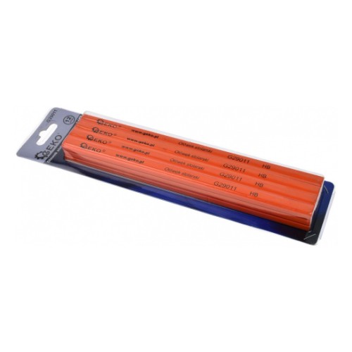 12 pcs oval carpenter pencil with graphite core 245Mm Hb Geko