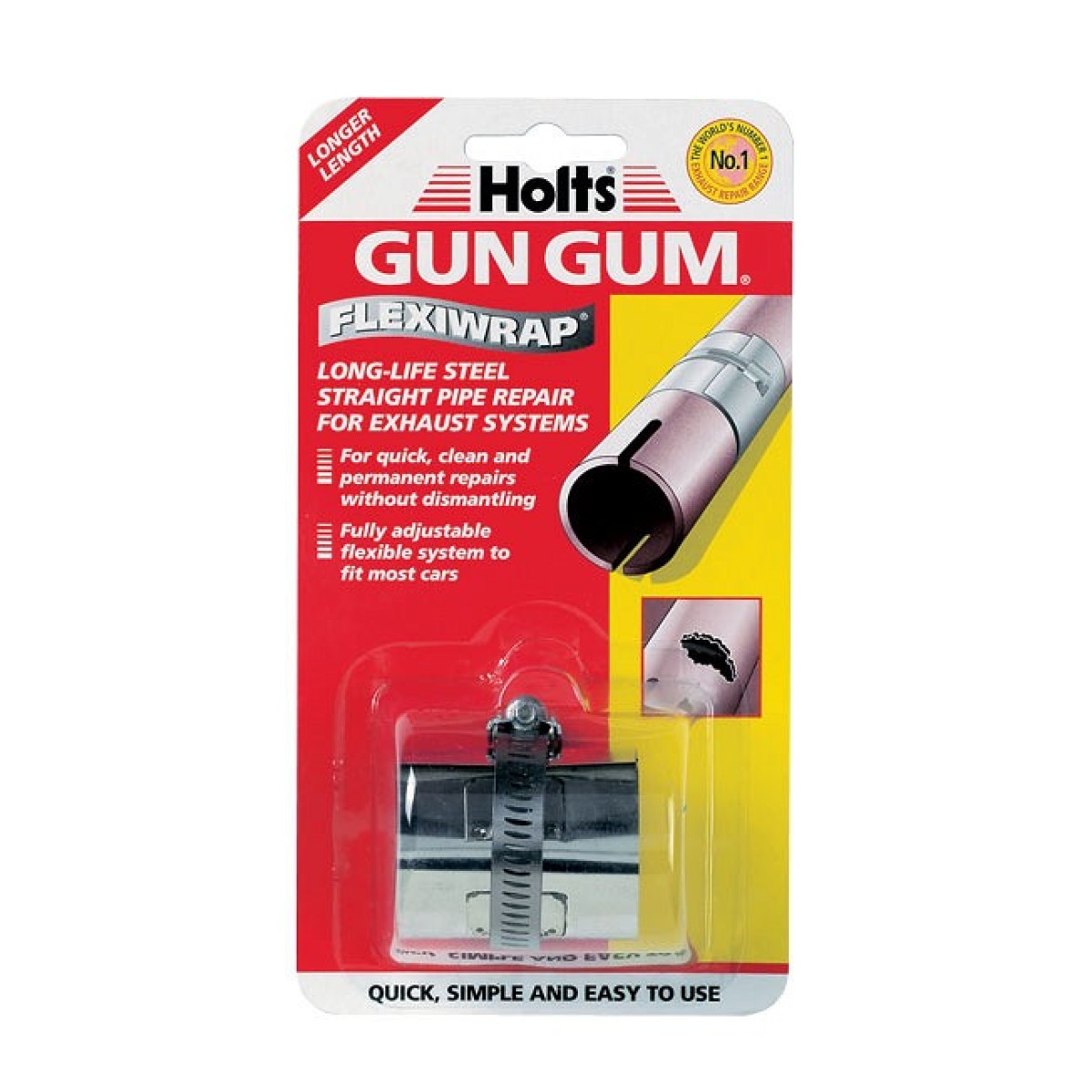 Ремонтная муфта для трубы глушителя прямая Holts Flexiwrap Gun Gum