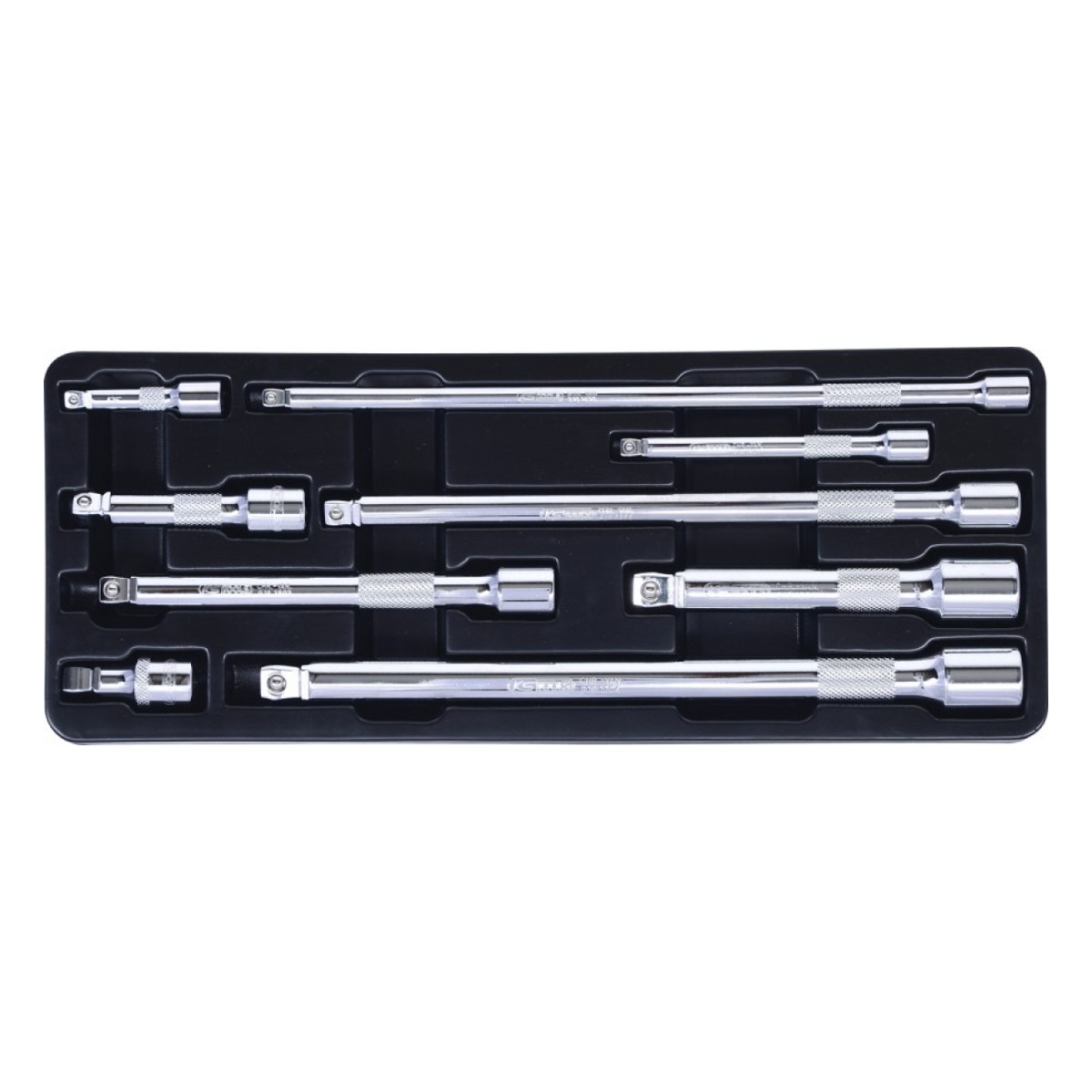 9-Os. 1/4". 3/8". 1/2" Pikenduste Komplekt Chrome Ks Tools