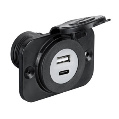 Usb-разъем, стандартный + микро, 12/24V