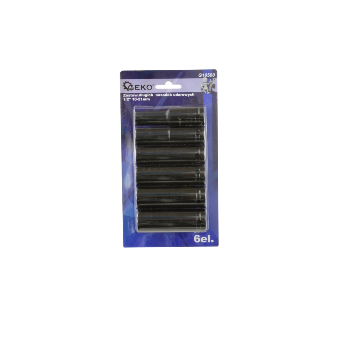 Impact socket set 1/2" 6 pcs GEKO