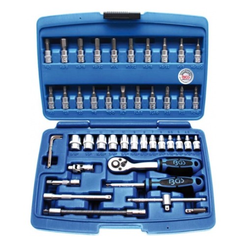 Socket set 1/4" 46 pcs imperial