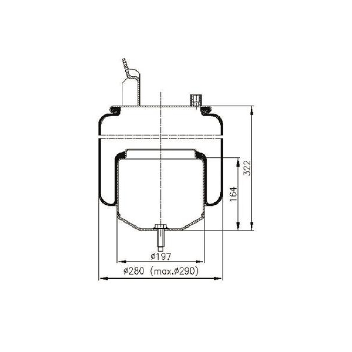 It 37803K пневмобаллон Volvo задний мост передний Chh-std 20582206 поршень 136.5mm