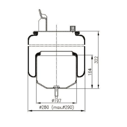 It 37803K пневмобаллон Volvo задний мост передний Chh-std 20582206 поршень 136.5mm