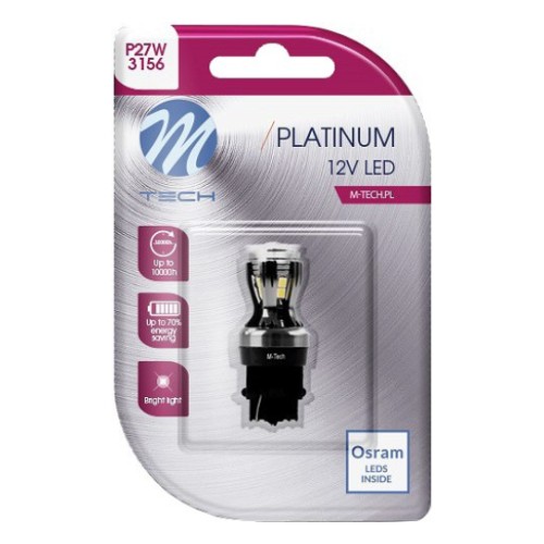 Светодиодная лампа 12 В/24 В P27W 3,9 Вт 3156 Canbus Platinum 1 шт. (Osram LED) M-Tech