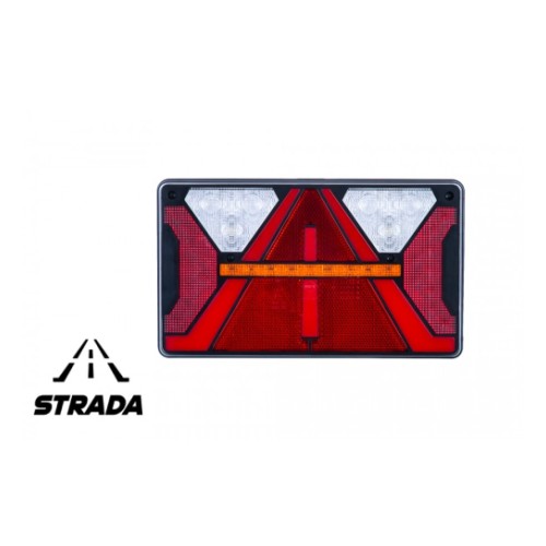 Задний фонарь прицепа LED правый 12/24 В IP68 238x140x49,5 Strada