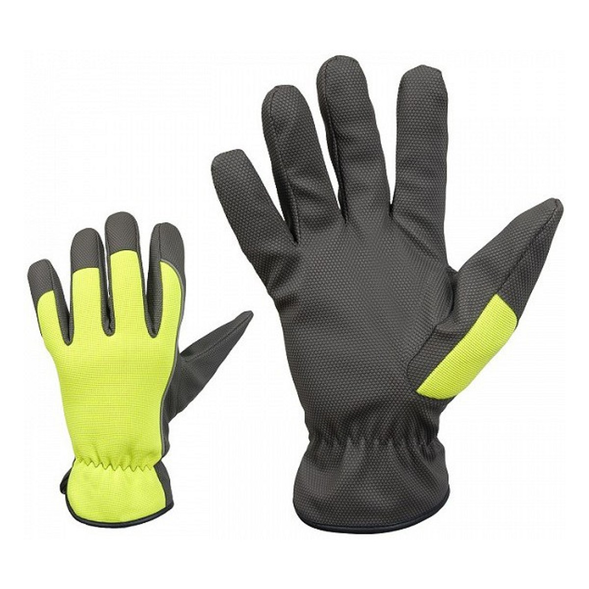 356-10 Kunstnahk-Tekstiil Töökindad “Neon” M+