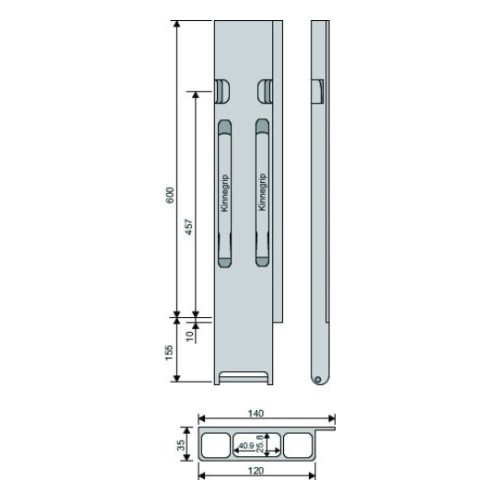 Kinnegrip 600/20/2 алюминий LE