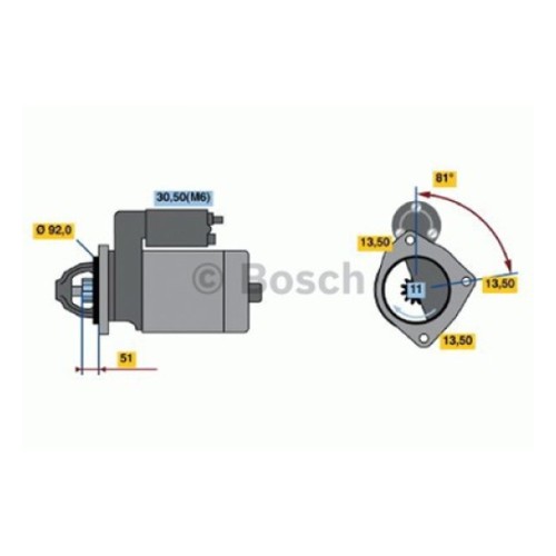 Mototruck стартер Mb Actros. O580 11Hammast
