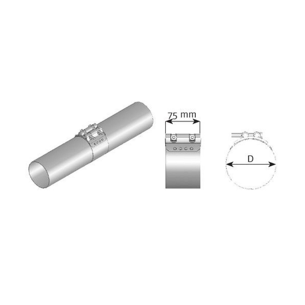 Алюминиевый хомут 60Mm