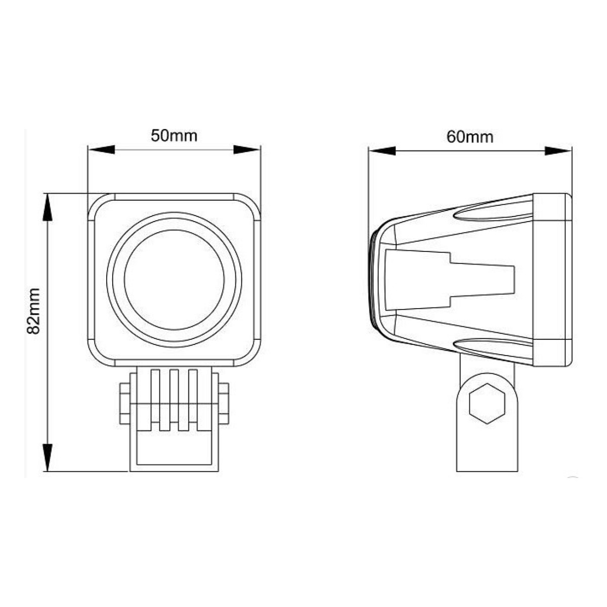 Töötuli Led 10W 10-32V 50X50X60Mm