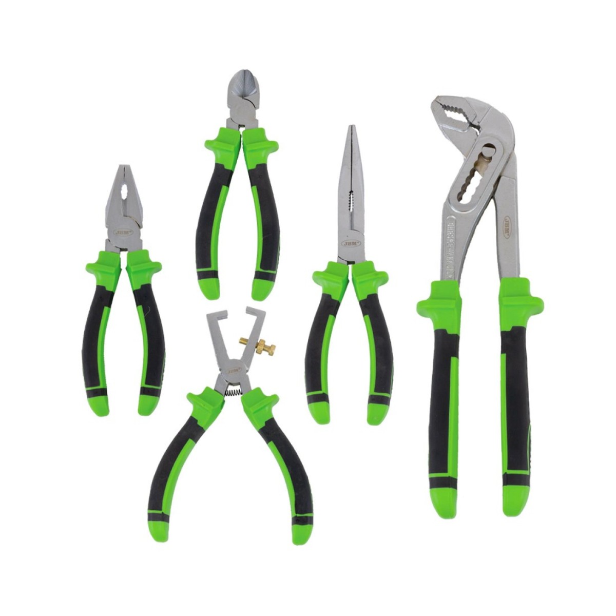 Pliers starter set with locking pliers in textile bag 5 pcs JBM