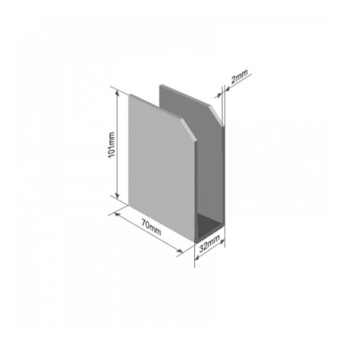 Приварной карман боковой стойки 70x25x101/2мм