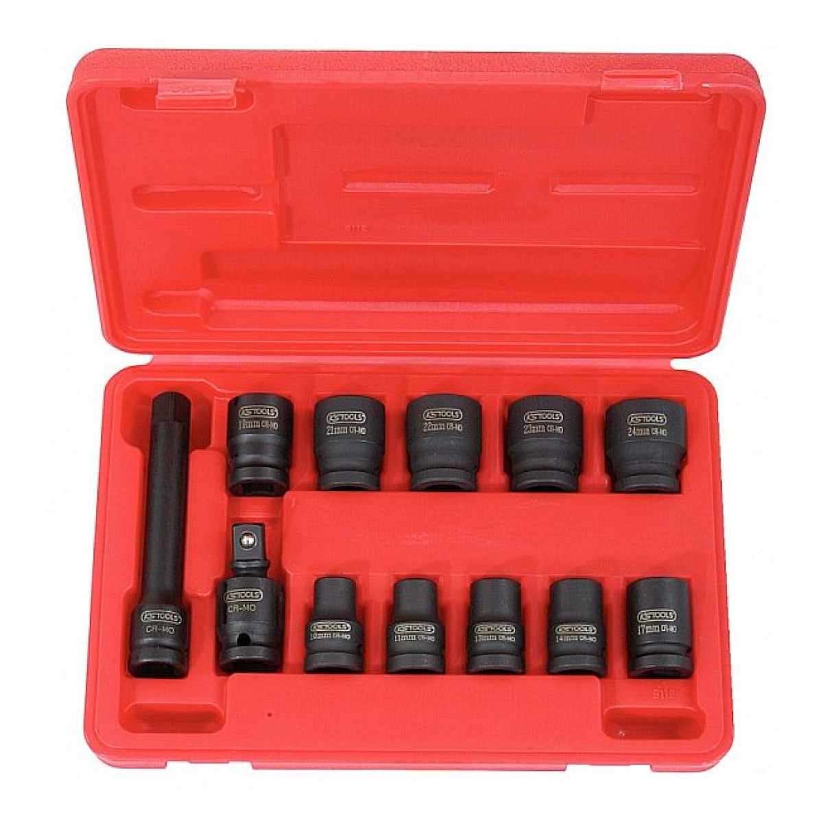 12-pc 1/2" impact socket set 6-point. 10-24Mm Ks Tools