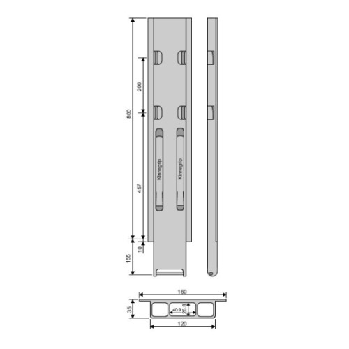 Kinnegrip 800/20/2 алюминиевый Si