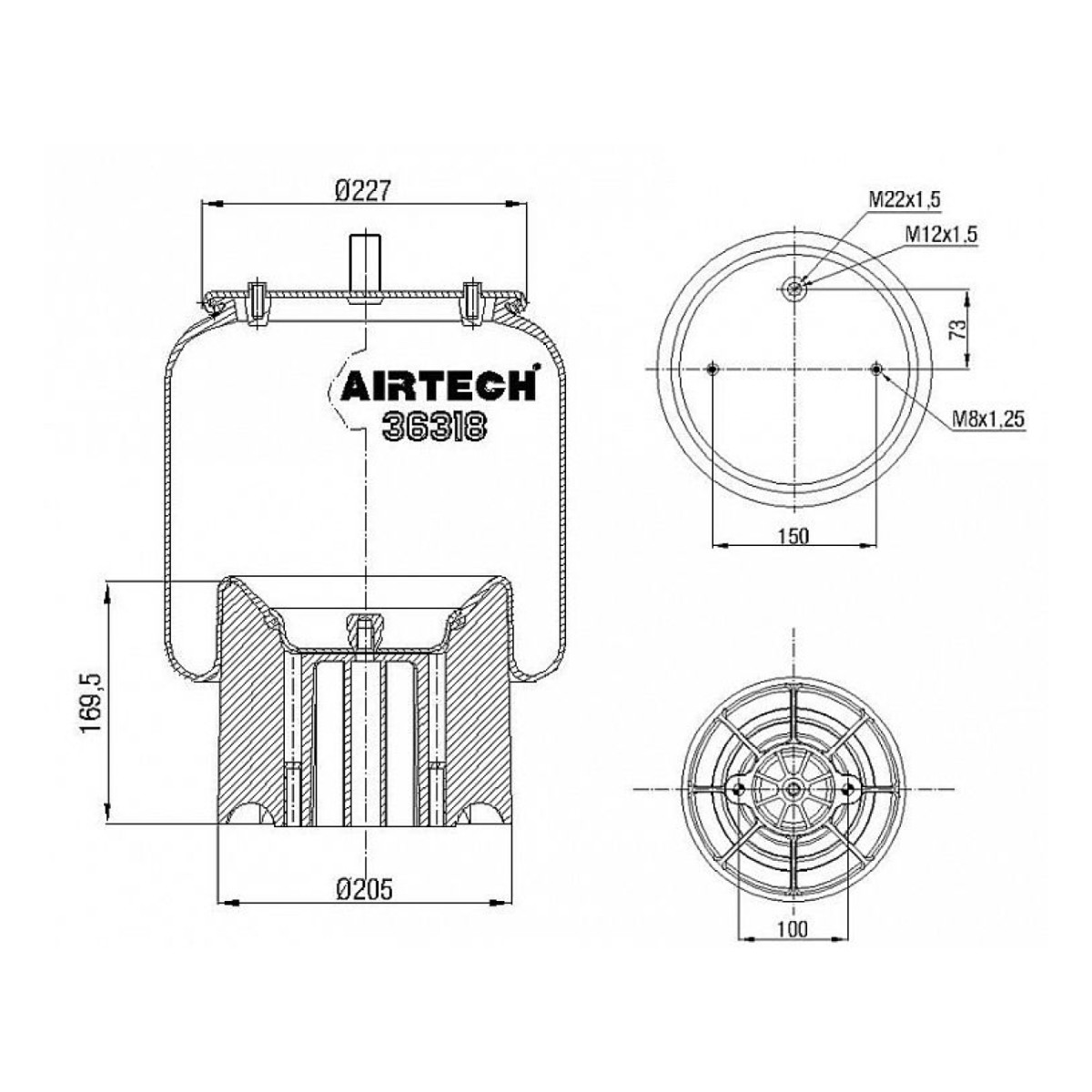 36318Kp Airtech подушка в комплекте Schmitz 1T15Mpw9