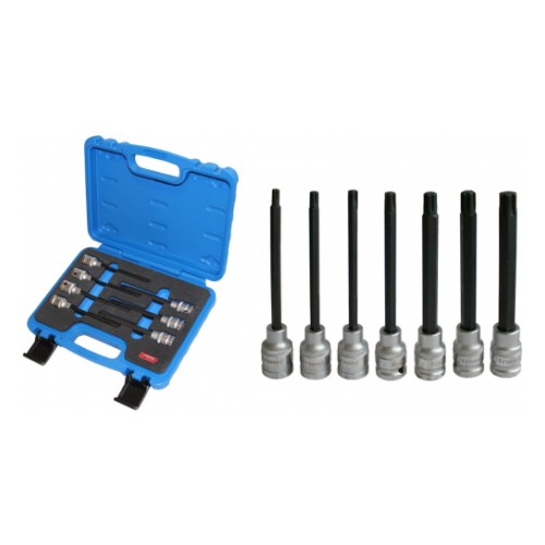 Pikkade Ribe-padrunotsikute komplekt 1/2" 7 osa M5-M12 140mm Triumf