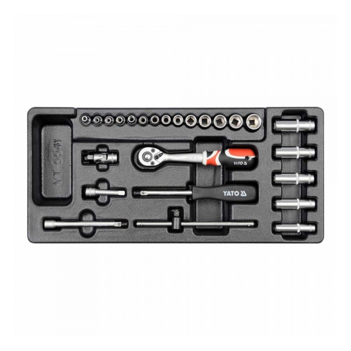 Tööriistakapi sisu - padrunvõtmete kmpl. 1/4" 25osa