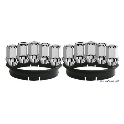 Rattamutrid M14x1.50/34/19 (D13) 10tk + sobitusrõngas 76.0-67.1 (Z20) 2tk Alutec nr 080B