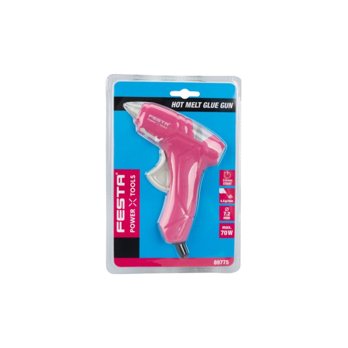 Liimipüstol FESTA 12W/7,2mm roosa