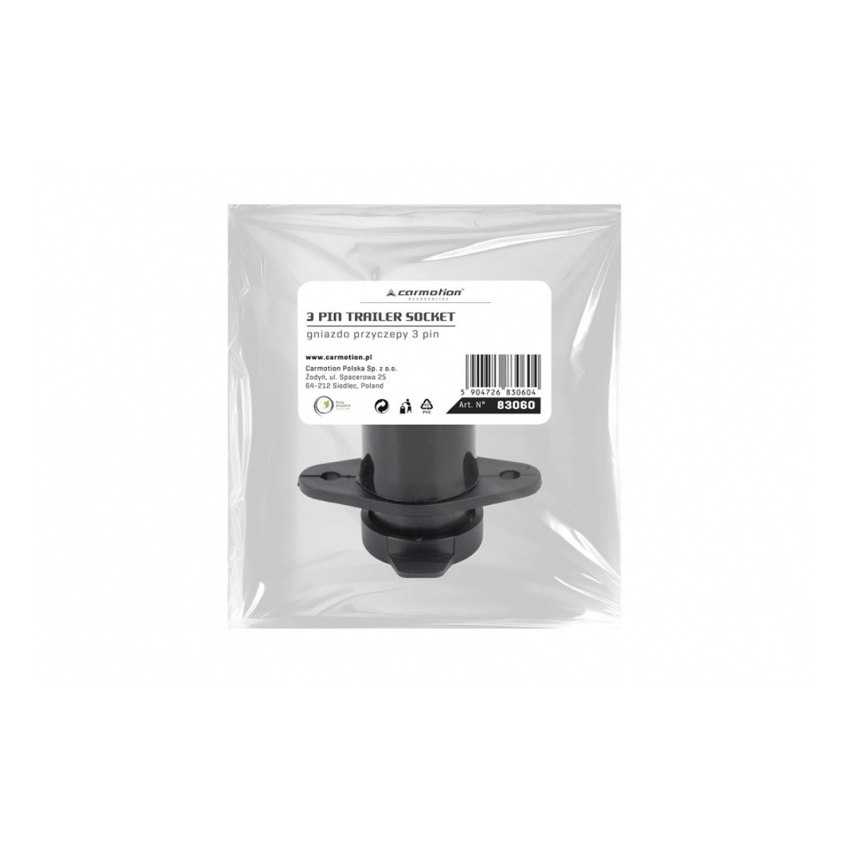Haagise Pistiku/Pesa 3 Pin 12V Carmotion