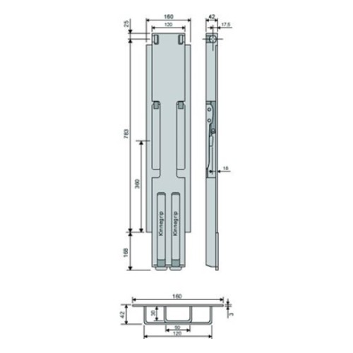 Маятниковая стойка Kinnegrip 800/VI, боковой