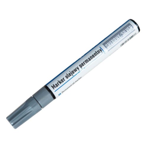 Oil-resistant permanent marker silver Geko