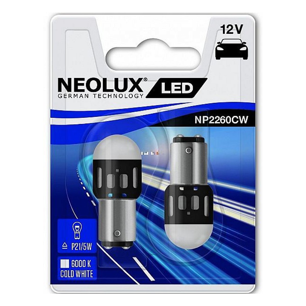 Светодиодная лампа 12V Bay15D 1.2W P21/5W 2 шт. Neolux