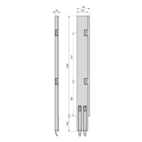 Стойка борта с замком, задняя, Kinnegrip 1100/V широкая прав.