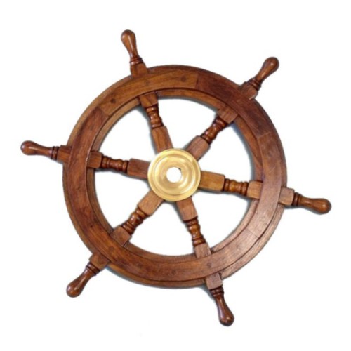 Декоративный деревянный штурвал 60cm Nauticalia