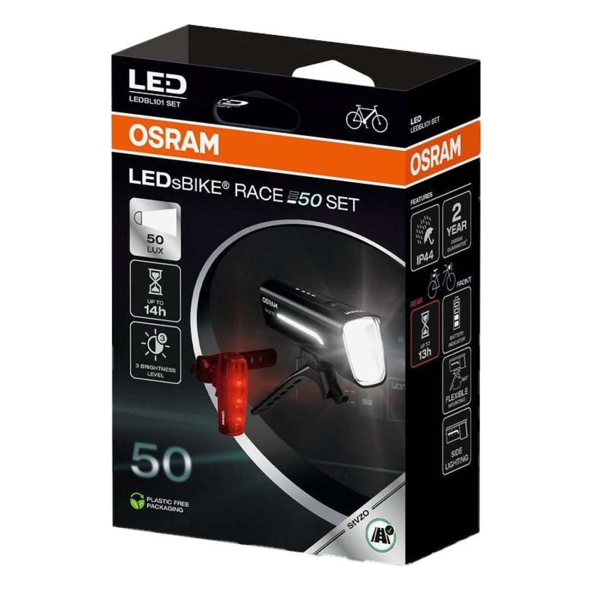 Jalgratta Tuled Esi+Taga Race 50 Osram