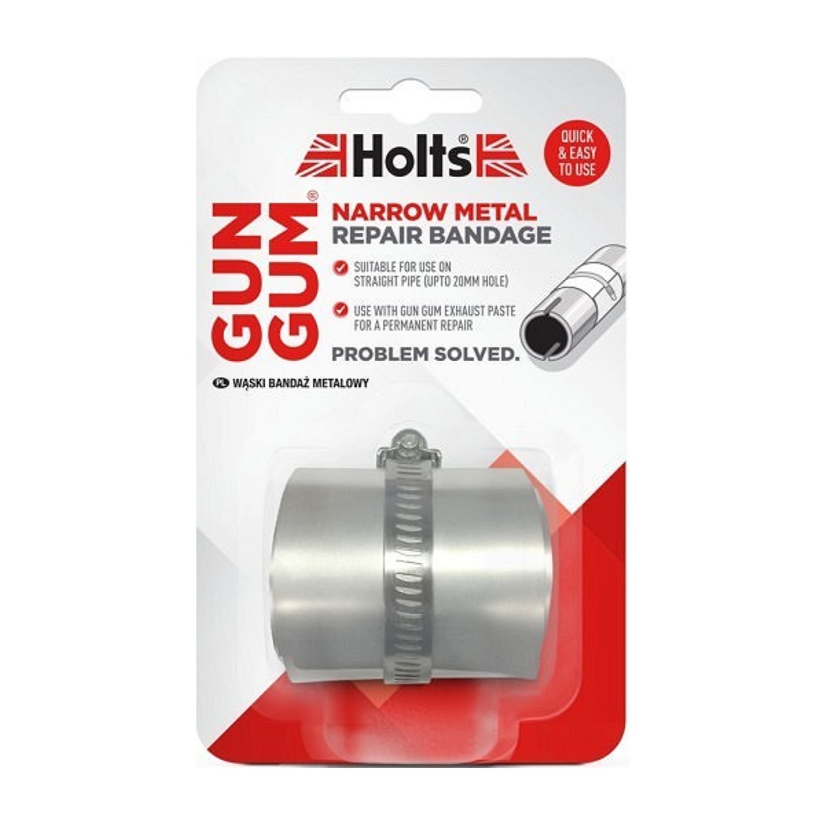 Ремонтная муфта для трубы глушителя прямая Holts Flexiwrap Gun Gum