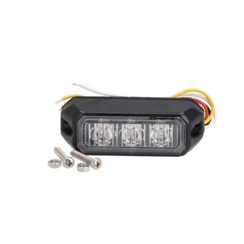 Стробоскоп-маячок жёлтый 3-LED 12/24В